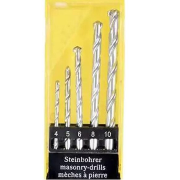 Drill Bit Set Combo HSS 12 Pcs for Metal Wood Plastic & 5 Pcs Masonry Bits for Wall Brick Concrete – Durable High-Speed Steel Titanium Coated 0-13 mm Sizes - Image 4